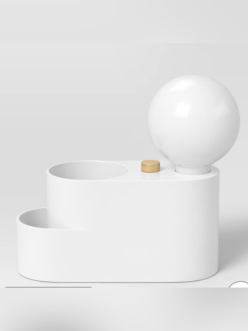 Orb Shade Organizer Novelty Table Lamp White  NWT